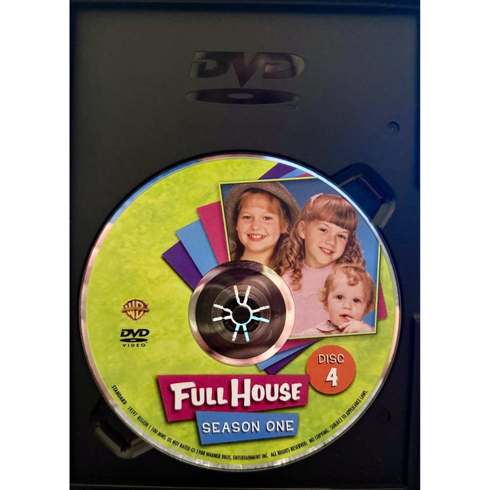 Warner Bros Full House Season 1 Disc 4 DVD Good Replacement Media Sitcom 80s TV